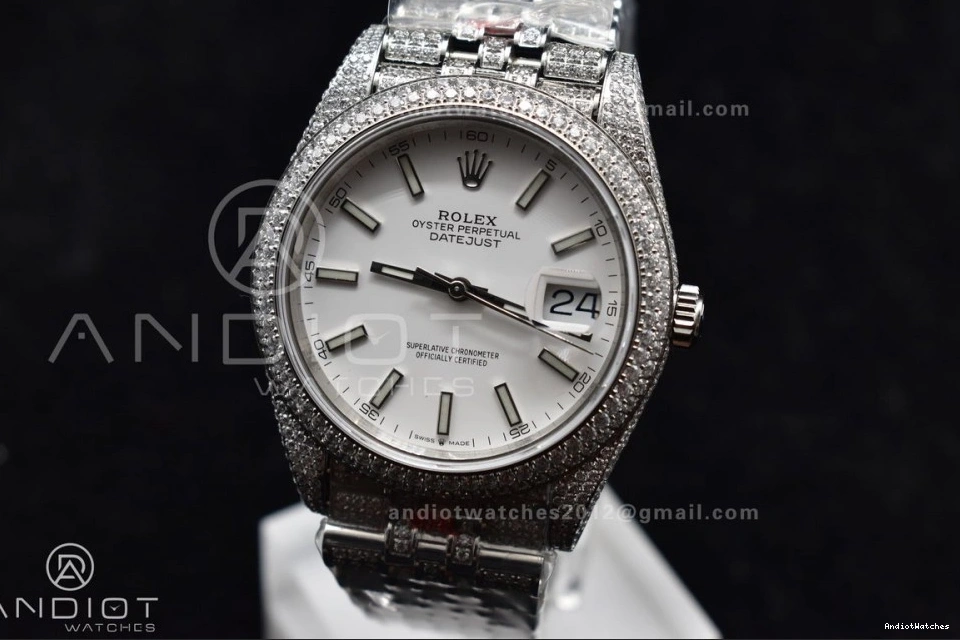 Upgraded Markers Stick White 906 Best Diamond DateJust JDF 41mm Version 0414